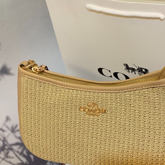 Coach Teri Straw Shoulder Bag, Small - Picture 4 of 4